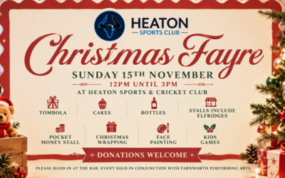 Christmas Fayre at Heaton Sports Club – Sunday 15th November 2026